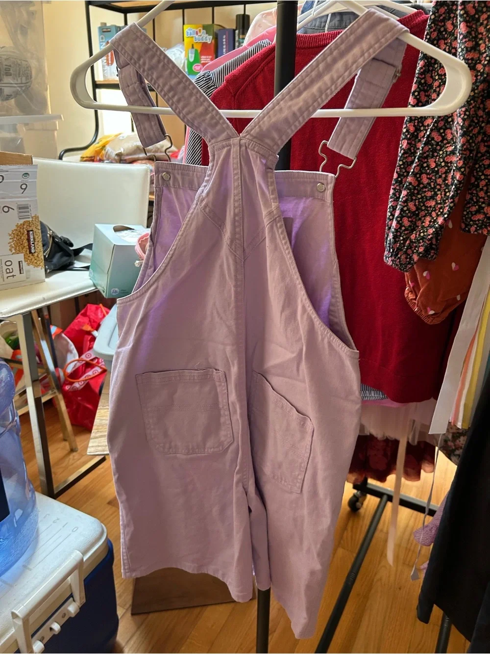 Kids Light Purple Overall Shorts - Comfortable One-Piece